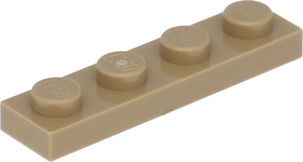 Plaque Lego 1x4 Beige Foncé 3710 : Set de 250 Pièces pour Vos Créations