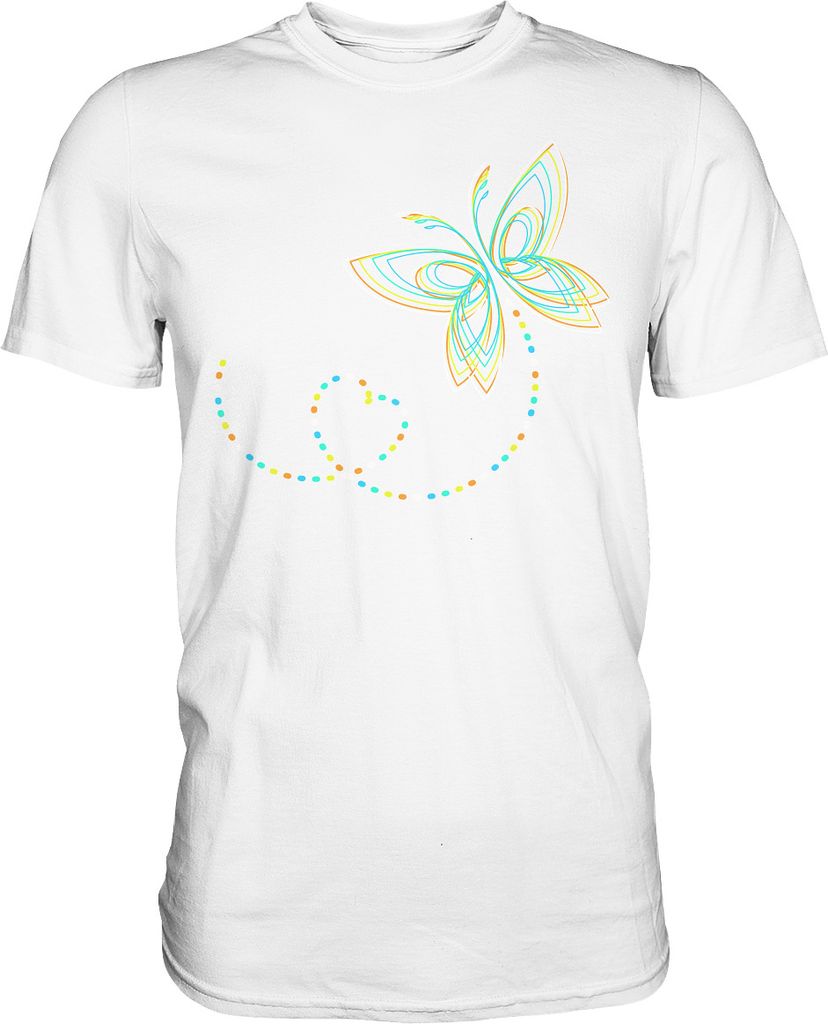 Frauen Bunter Schmetterling T-Shirt – White / 3XL Produktbild 