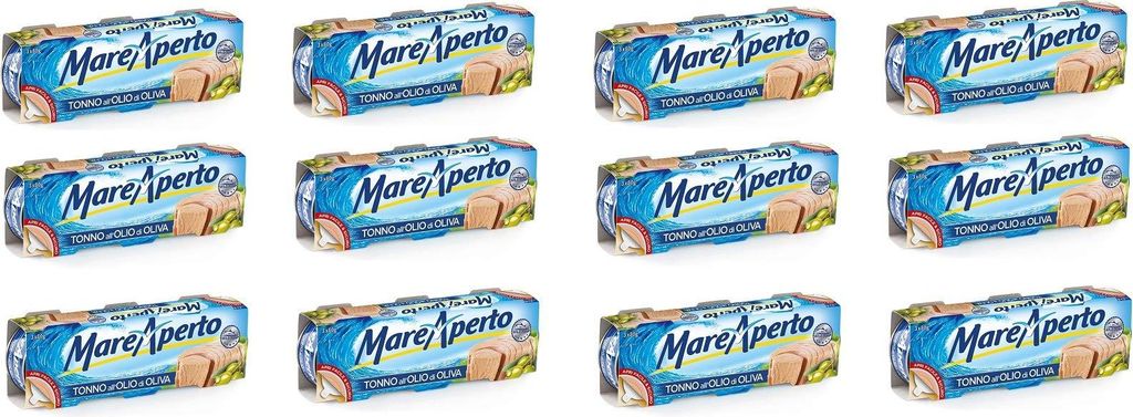 12x Mare Aperto Tonno all'olio di oliva Thunfisch in Olivenöl Thunfisch konserven wilder Thunfisch 3x70g