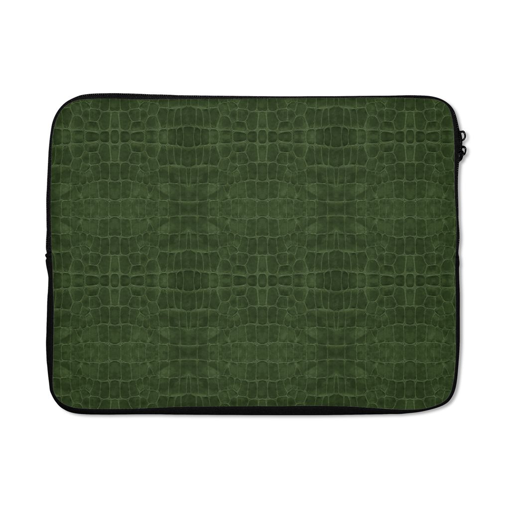 MuchoWow Laptop Hülle 17 Zoll Laptoptasche Leder - Textur - Tierhaut - Zipper - Schutzabdeckung