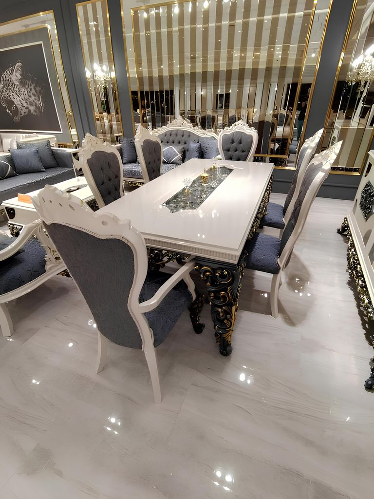 Moderne 6x Stühle Esszimmerstuhl Luxus 6x Stühle Set Holz Designerstuhle