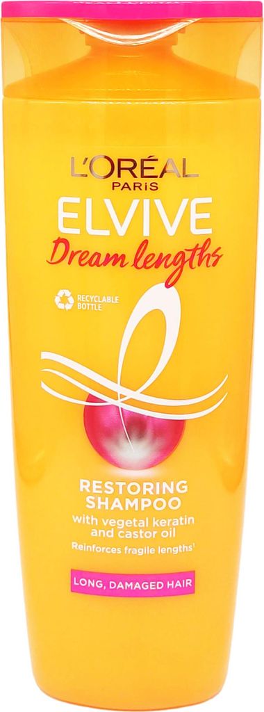 L’Oréal Shampoo DREAM LENGTH 400ml Anti-Frizz Keratin für langes + geschädigtes Haar