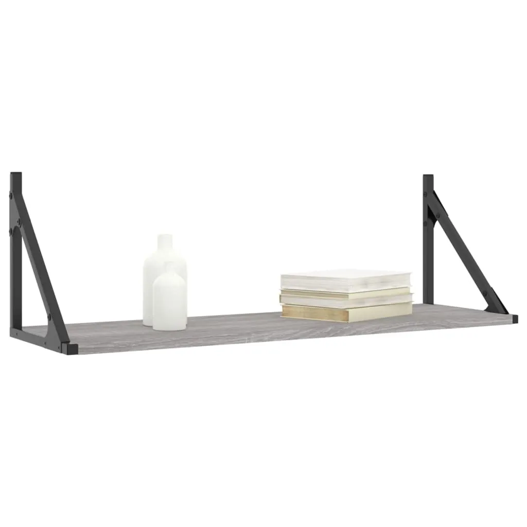 Offerta Set 2 Mensole 80cm Grigio Sonoma Maison Exclusive Legno - 3