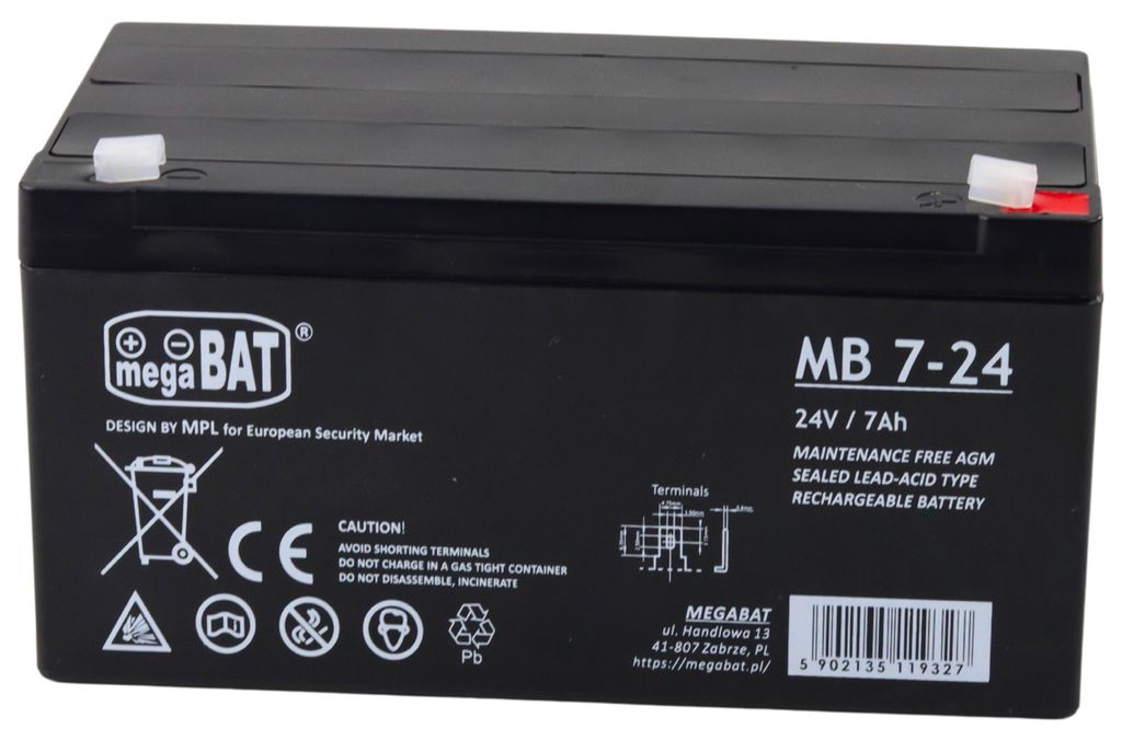 Voertuiggelaccu voor 24v7ah-accu Productafbeelding 