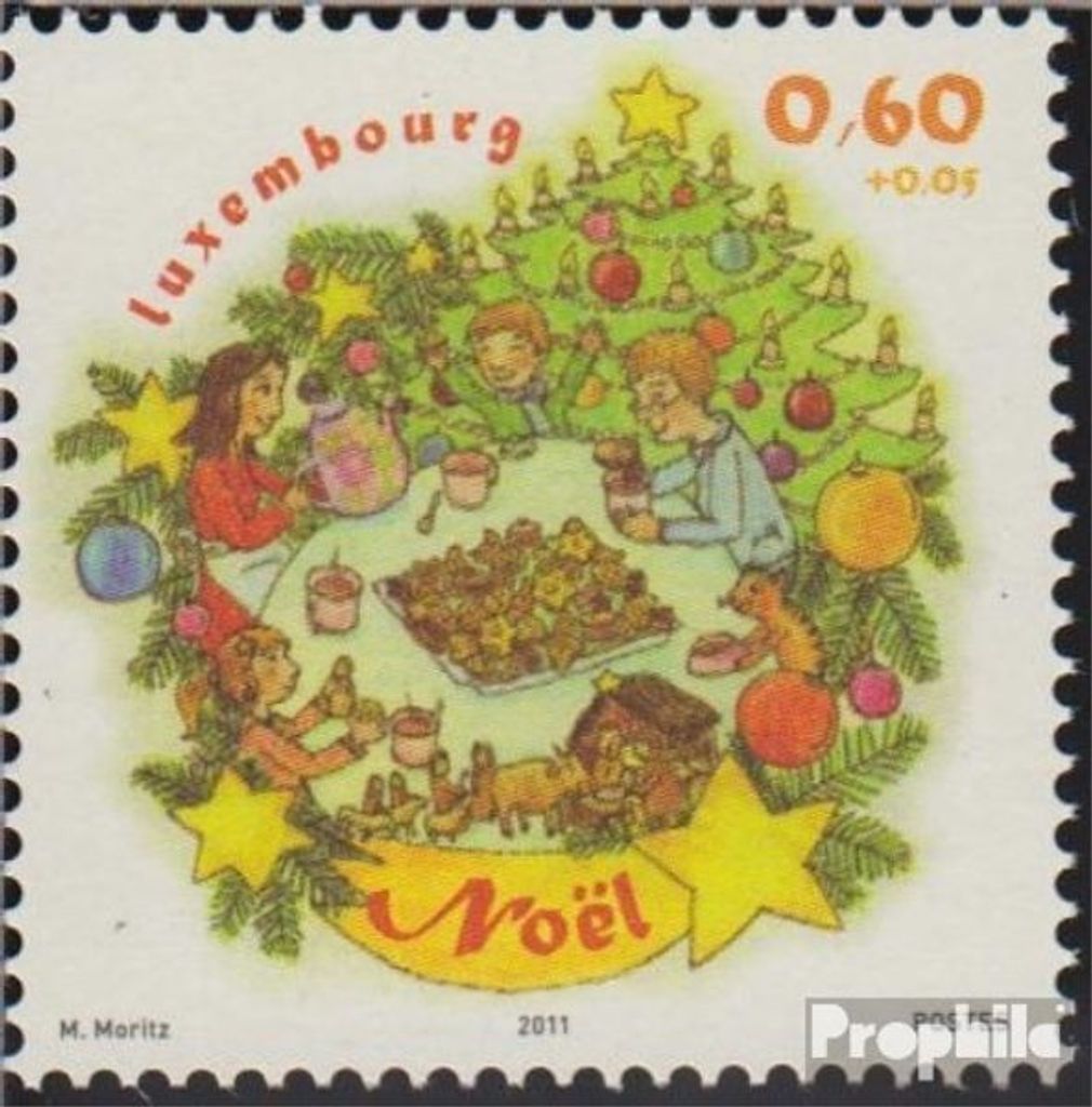 Briefmarken Luxemburg 2011 Mi 1930 (kompl.Ausg.) postfrisch Weihnachten