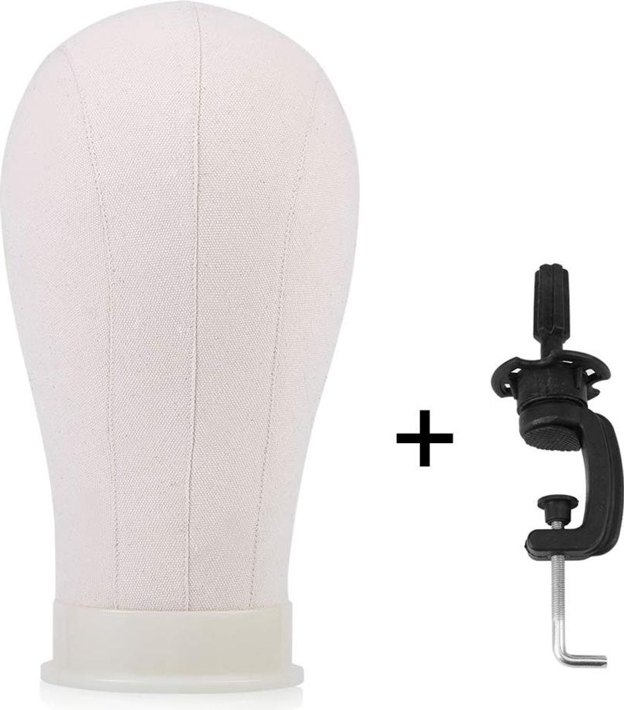 Canvas Display Kopf Puppe - Schaum und Kunststoff Material - Verwendet um Perücken und Hüte zu zeigen - Kopfgröße 51-23 cm - 23 Zoll