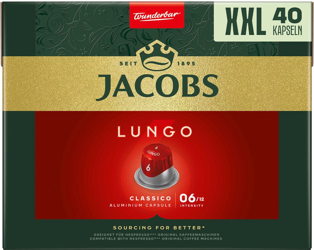 JACOBS Kapseln Nespresso®* kompatible 2 x 40 Lungo 6 Produktbild 