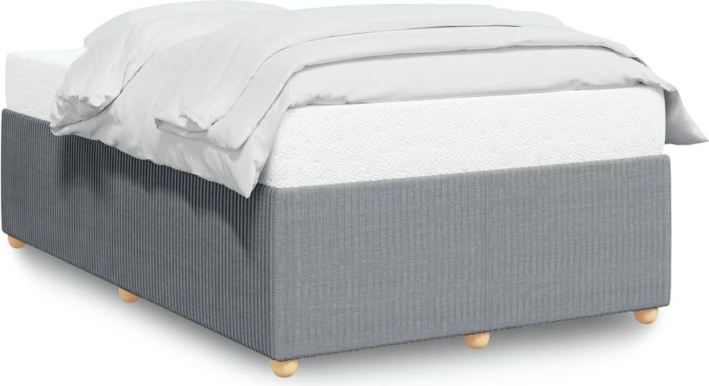vidaXL Bettgestell ohne Matratze Hellgrau 120x190 cm Stoff Produktbild 