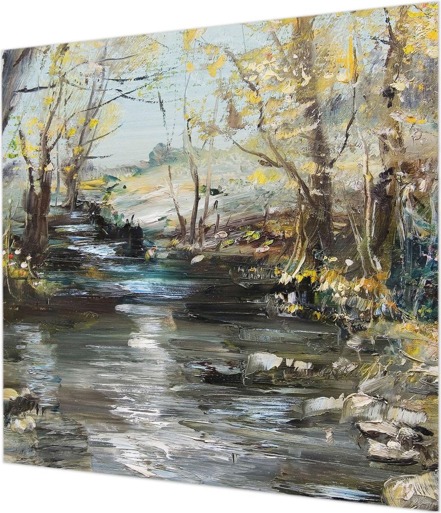 Wandtapete - Dekorative Tapete für Wohnzimmer - Tapetenfolie für Wanddekoration - 250x250 cm - Waldbach