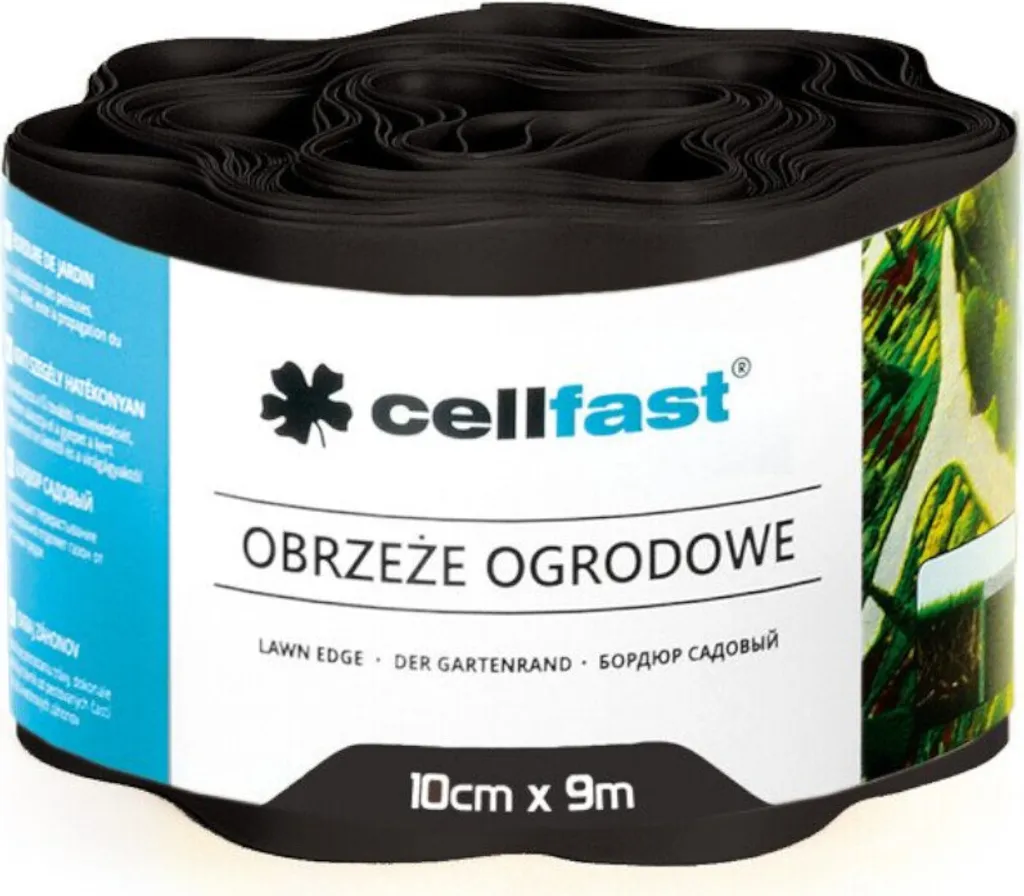 Bordure de gazon Cellfast 10cm x 9m noir pour délimitation de jardin