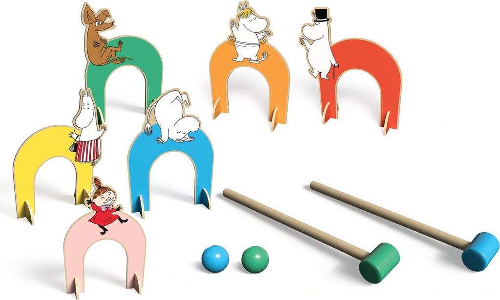 Moomin Krocket-Set im Mumin-Stil, 60 cm Schläger, 5 cm Produktbild 