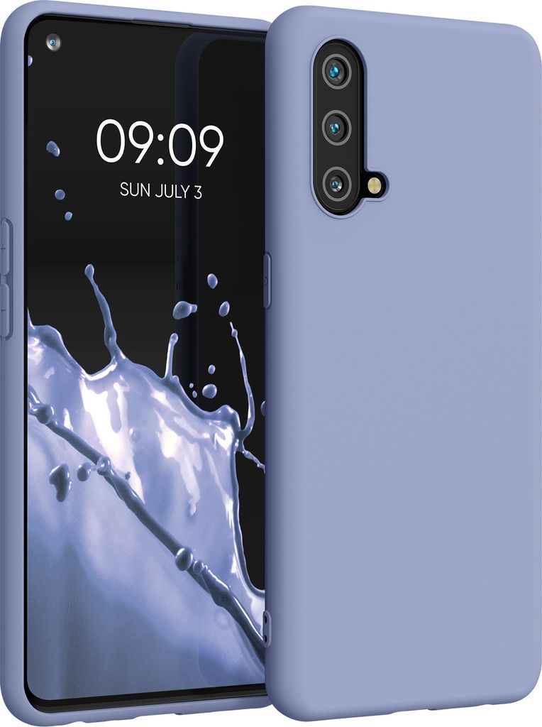 kwmobile Hülle kompatibel mit OnePlus Nord CE 5G Hülle - weiches TPU Silikon Case - Cover geeignet für kabelloses Laden - Lavendelgrau