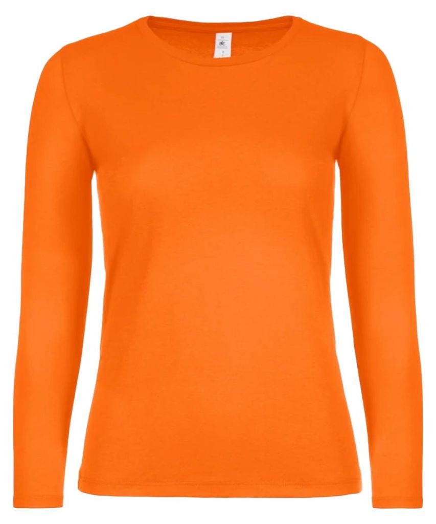 B&C - "#E150" T-Shirt für Damen Langärmlig LT1898 (S) (Orange)