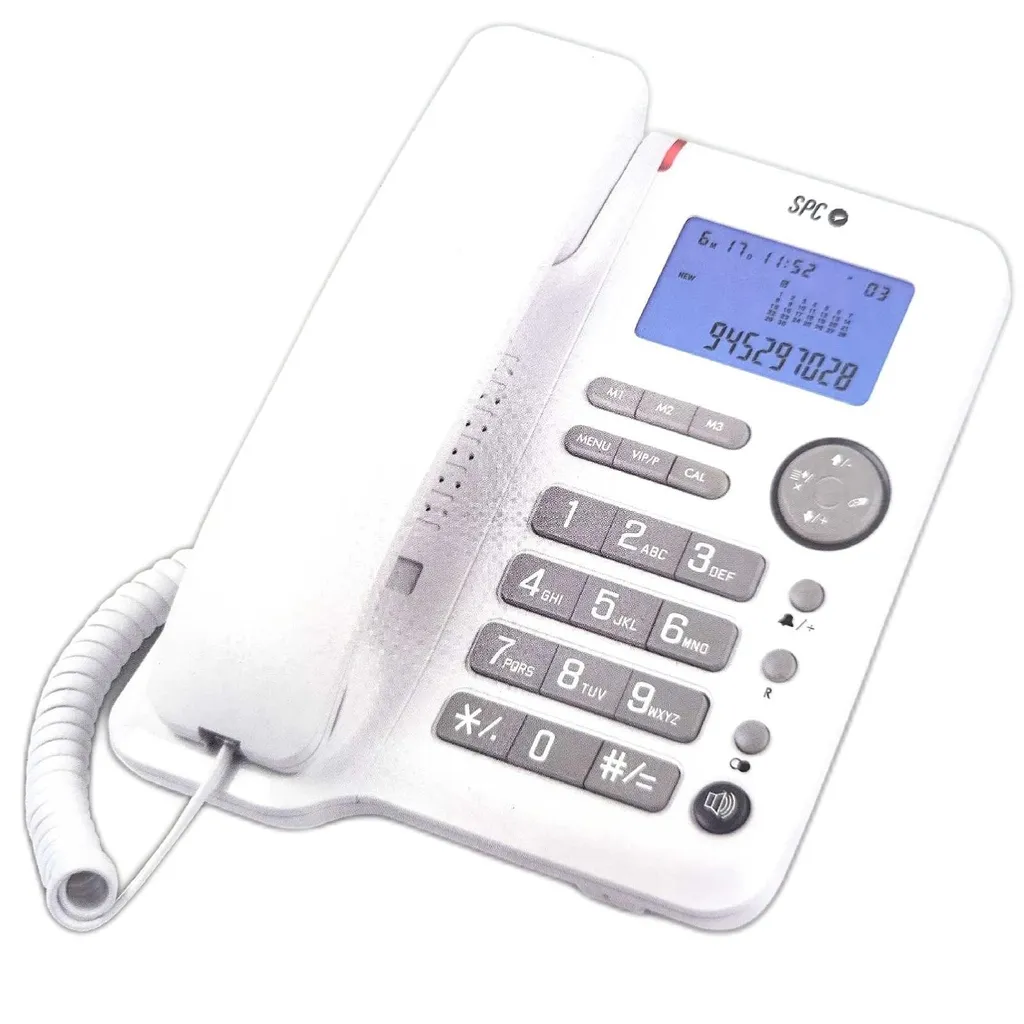 Téléphone fixe LCD OFFICE ID BLANCO - Poste filaire avec écran lisible