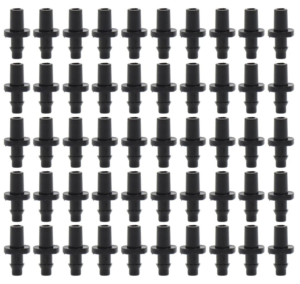 50 Stück Schlauchverbinder mit Widerhaken für Tropfbewässerung, 1/4" Universalanschlüsse, 3-Wege-Kupplungen, T-Stücke für 4/7" Wasserschläuc...