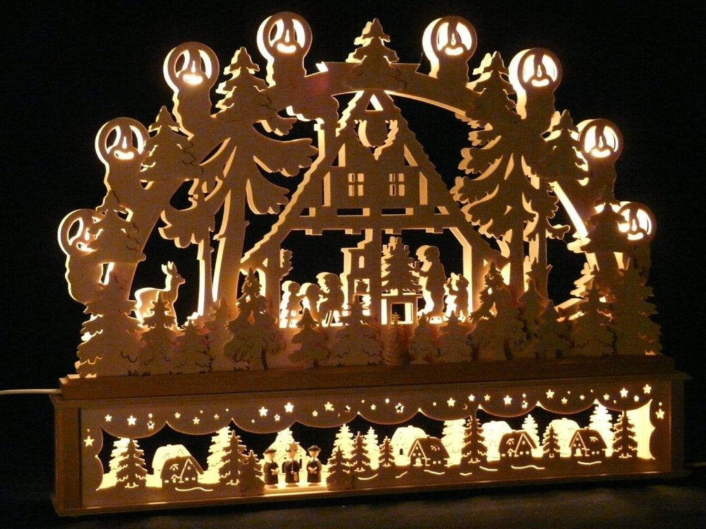 Original Erzgebirgischer Marken Schwibbogen Lichterbogen 70 x 53 cmK70-1_45