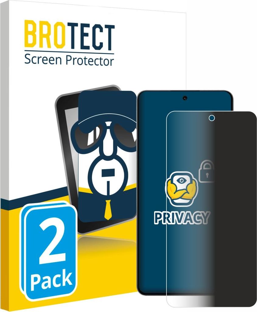 2x BROTECT Sichtschutzfolie für Oppo K13 Turbo Pro Anti-Spy Privacy Sichtschutz Blickschutz Folie Blaulicht-Schutz