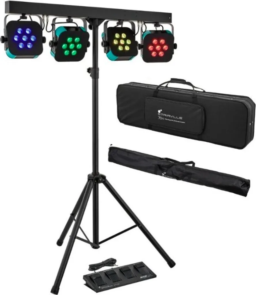 Pack de projecteurs LED de scène avec pied Stairville Stage TRI Bundle