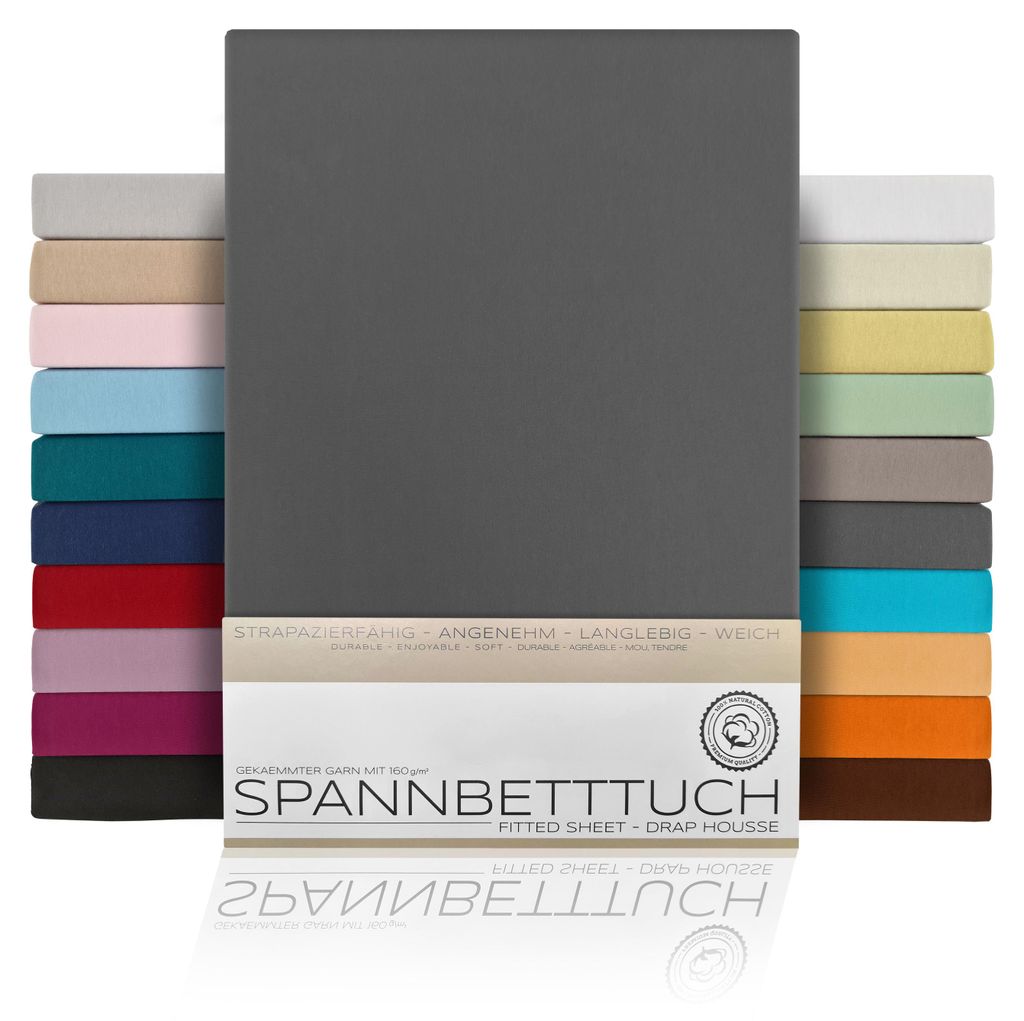 Spannbetttuch Bettlaken aus gekämmter Baumwolle Premium Produktbild 