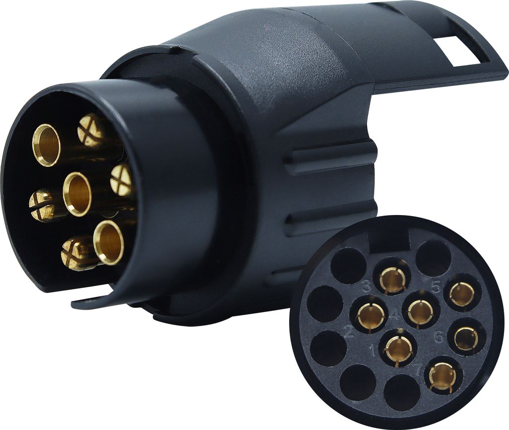 CCLIFE 7 auf 13 polig Adapter Stecker, Universal für Anhänger 12 V Stromversorgung für KFZ Anhänger, Fahrradhänger, Hänger Adapter Stecker