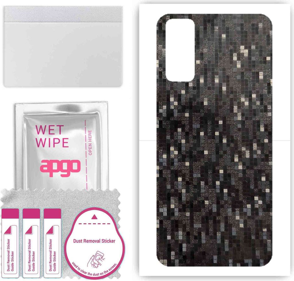 apgo Rückseite Schutzfolie, Skin, kompatibel mit Vivo Y11s, Hinten Displayschutzfolie aus Vinylfolie, kratzfest, einfache Montage - Carbon Black P...