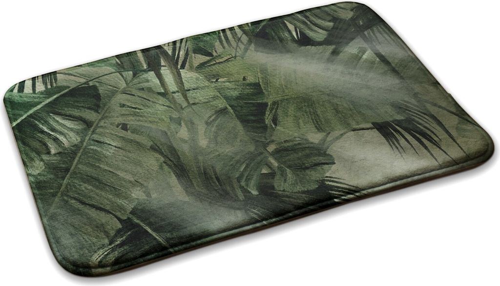 Teppich Wohnzimmer Schlafzimmer Modern - 75 cm x 45 cm - Blätter In Einem Dschungel