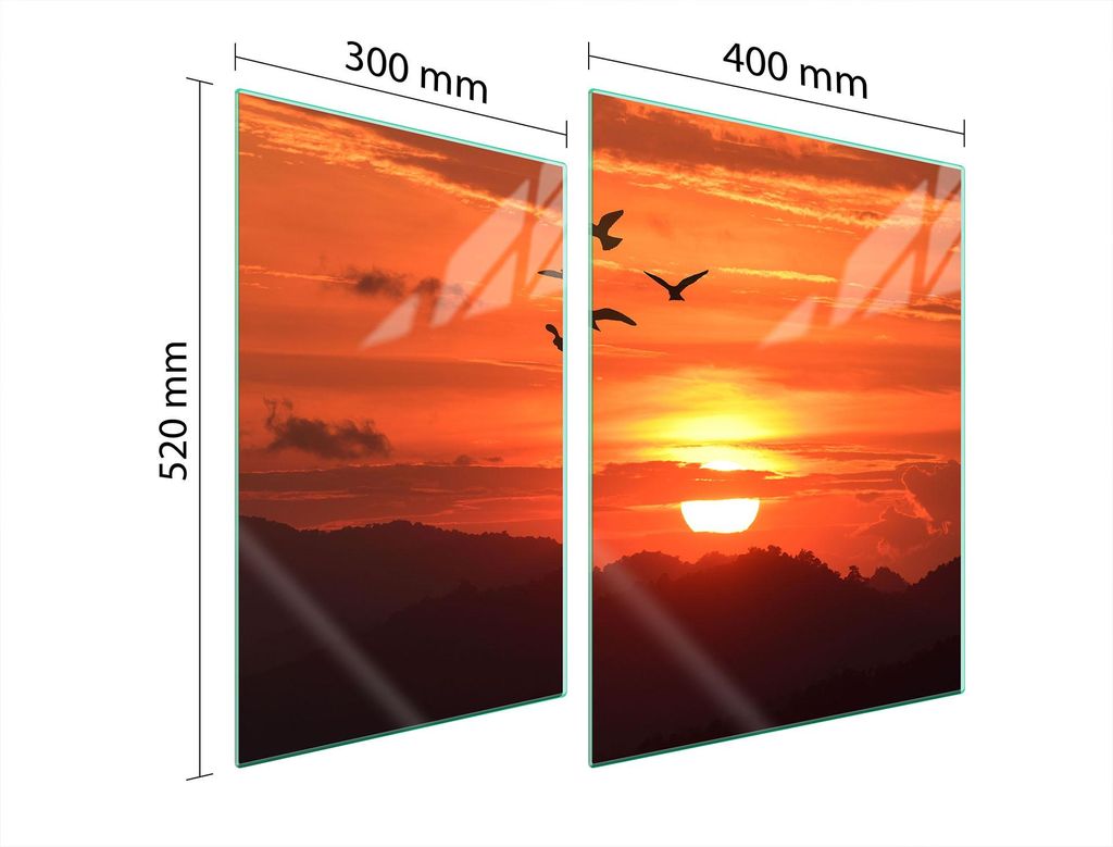 Glasschutzplatte Für Herd 70X52 Sun
