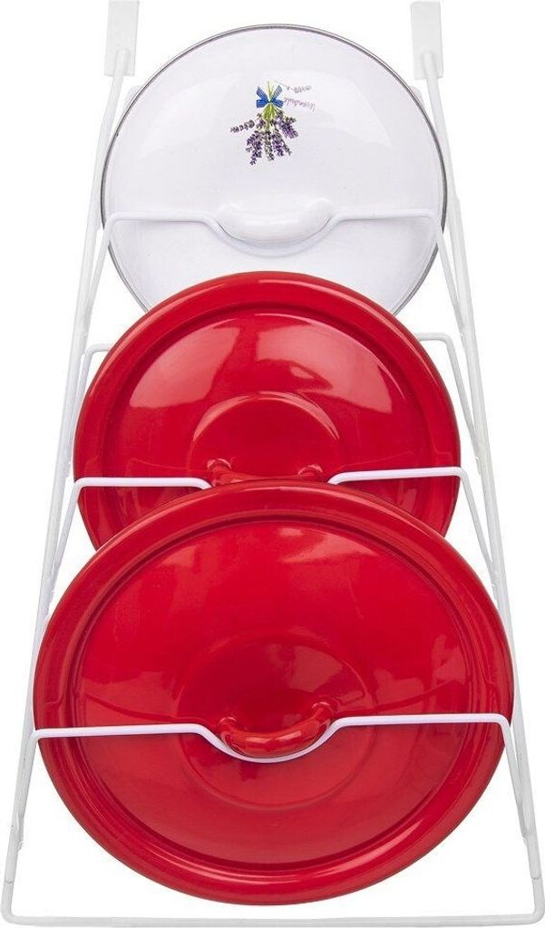 AUXPhome Topfdeckel-Organizer Für Schranktür - 4 Halter Für Deckel 12-25cm | Platzsparend & Kratzfrei