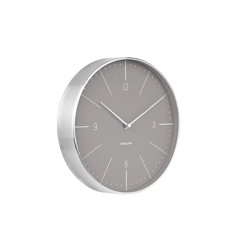 Horloge murale grise Ø27,5cm Karlsson Normann Numbers chiffres 3D