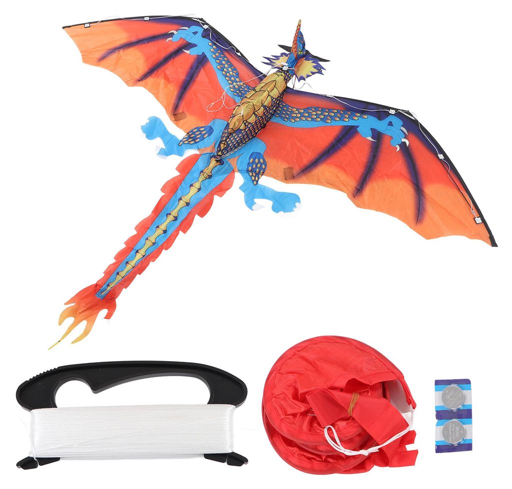 LED-Drachen leuchten, superhell, klassischer Drache, Cartoon-Tier, zum Spielen im Freien, einfach zu fliegen, für Kinder, Erwachsene, Anfänger