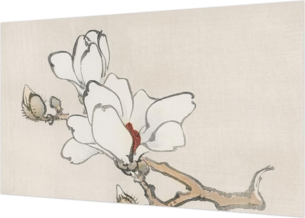 Wandtapete - Dekorative Tapete für Wohnzimmer - Tapetenfolie für Wanddekoration - 416x254 - Zarte Magnolien
