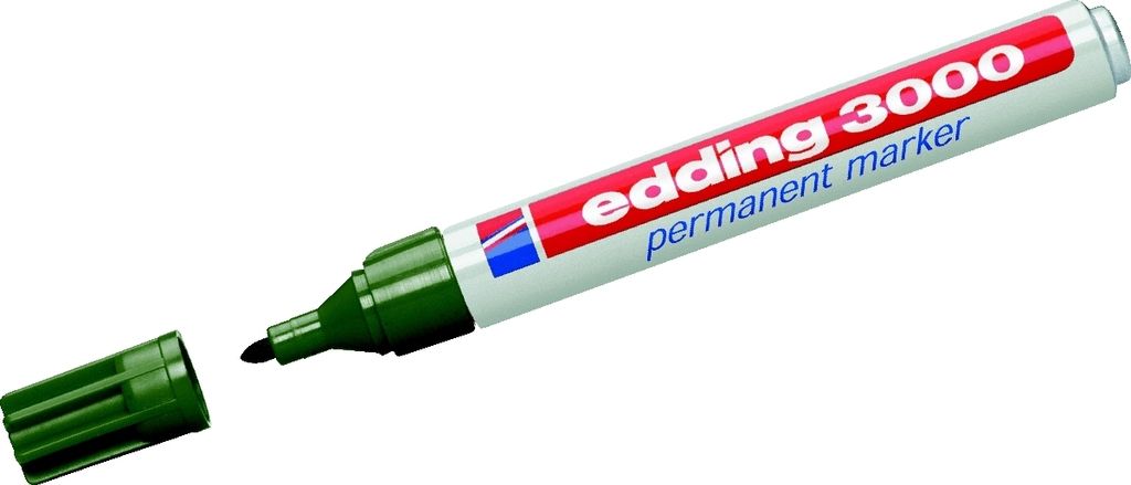 Edding - Filzstift 3000 rund 1,5-3mm olivgrün | 10 Stück