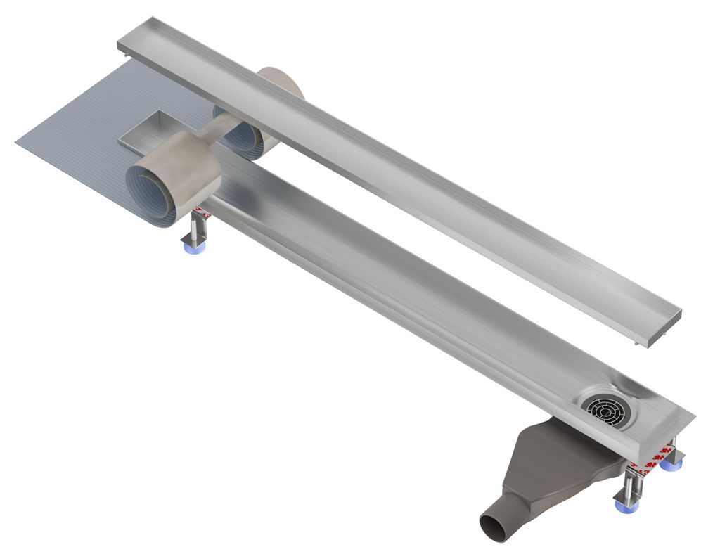 NORDONA Befliesbare Edelstahl Duschrinne 70cm Ablauf Produktbild 