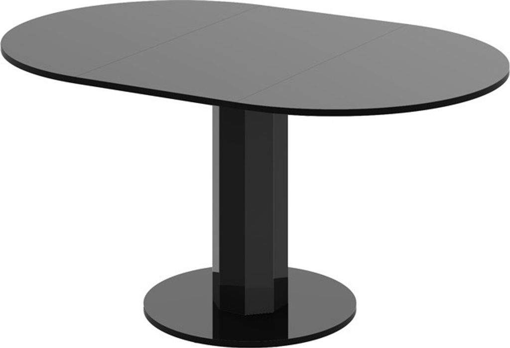 Design Esstisch Tisch HES-111 rund oval Hochglanz ausziehbar 100-148cm