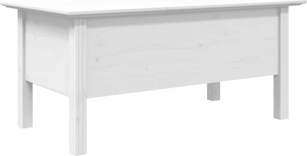 Table basse bois blanc pour salon moderne - Format BODO 100x55x46 cm