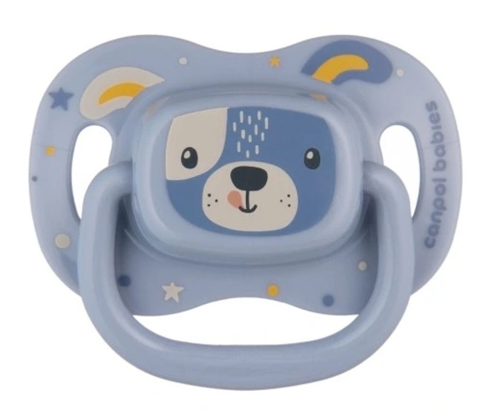 Canpol Babies Niedliche Tiere Schnuller symmetrische Silikon blau 34/924 0-6 Monate, 1 Stck