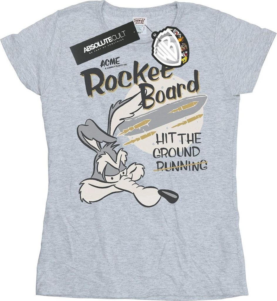 Looney Tunes - "Rocket Board" T-Shirt für Damen BI26770 (XXL) (Grau)