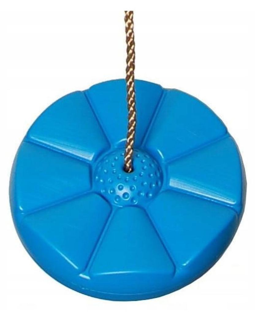 BelloGiardino | Kinderschaukel Blütenform - 31 cm - Schaukel - Robustes Kunststoff - Schaukelteller - fur Spielplatz - Blau