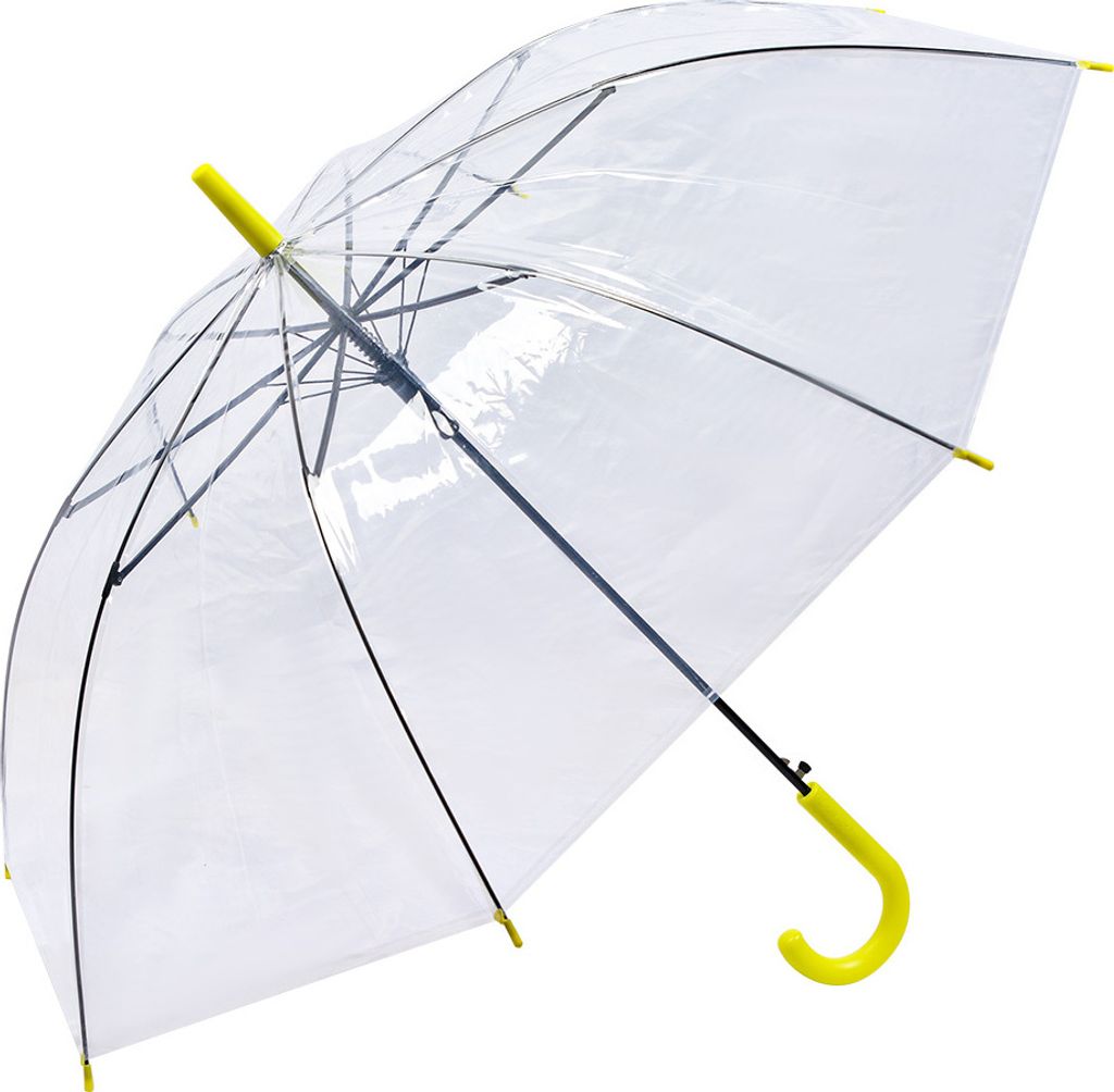Clayre & Eef Erwachsenen-Regenschirm 80 cm Transparant Kunststoff
