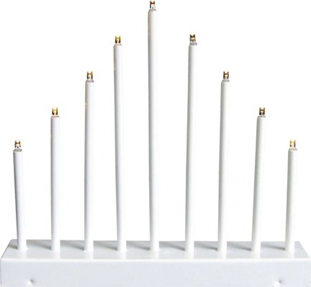 Świecznik bożonarodzeniowy 9 świec LED 26x31x5,5 cm na 2x Zdjęcie produktu 