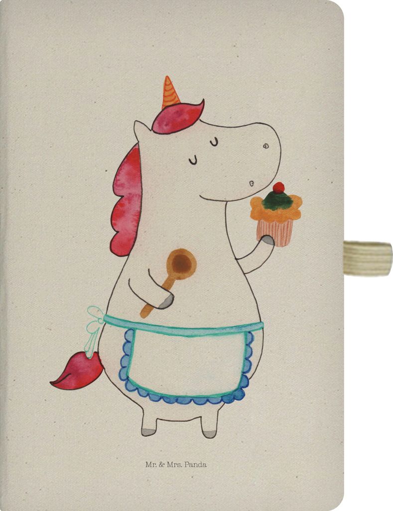 Mr. & Mrs. Panda Tagebuch Einhorn Küche - Transparent - Geschenk, Notizbuch A5, Torte, Einhörner, Unicorn, Reisetagebuch, Muffin, Kladde, Journal...