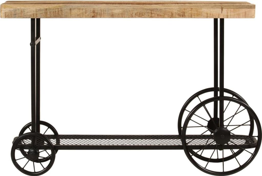 vidaXL Tavolo consolle 112x36x76 cm in legno massiccio di Immagine del prodotto 