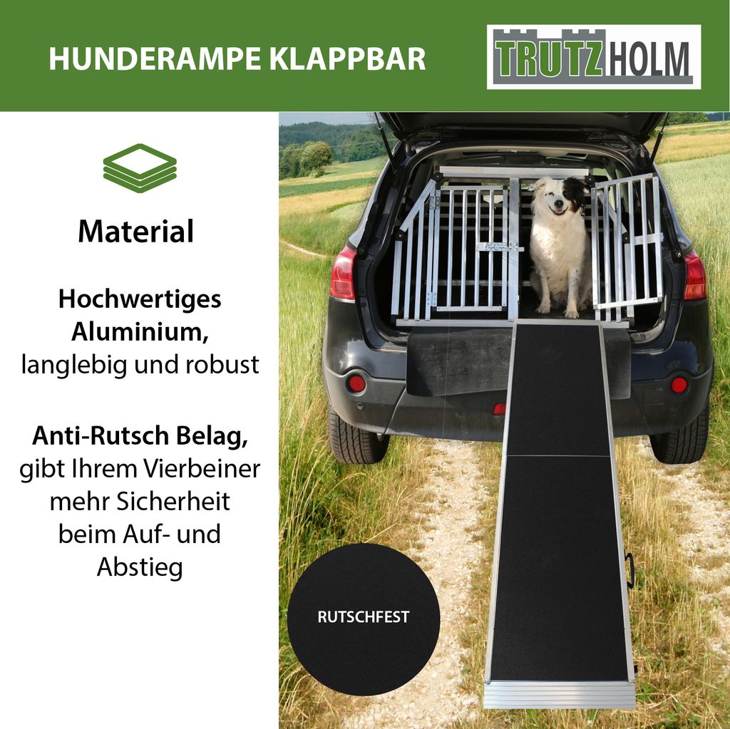 Hunderampe Tierrampe Auto faltbar Aluminium hot rutschfest