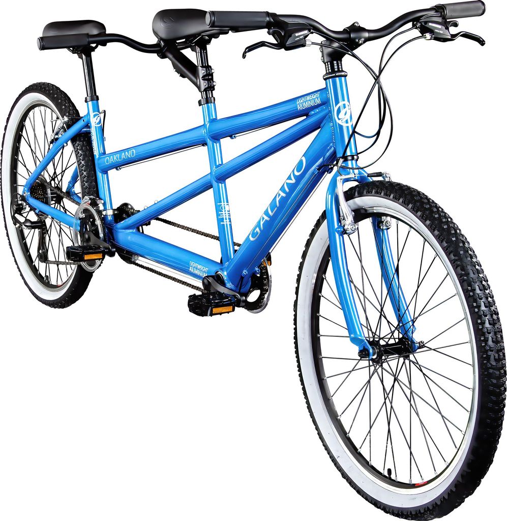 Galano Oakland 26 Zoll Tandem Fahrrad Mountainbike Bike 21 Gänge MTB Hardtail blau 48/48 cm