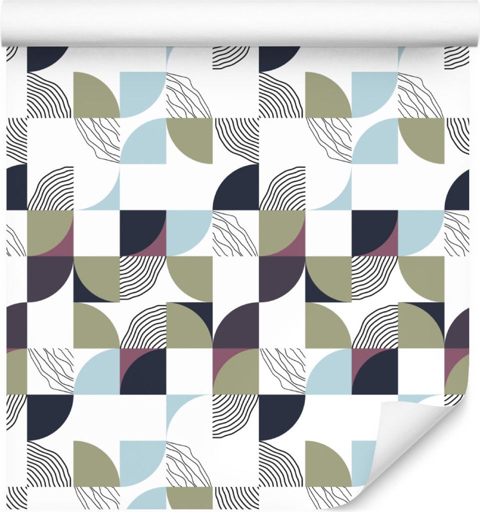 10m VLIES TAPETE Rolle Geometrie Quadrate Muster Modern XXL