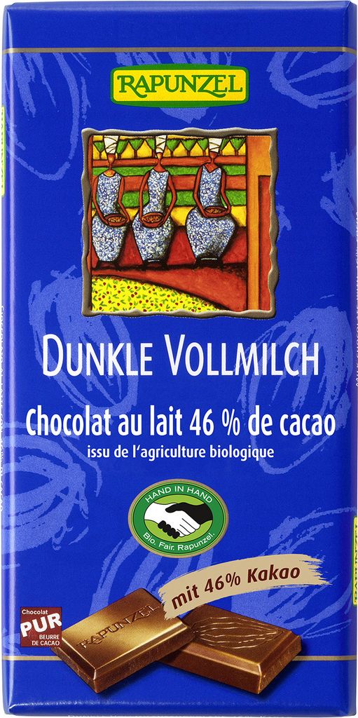 Rapunzel 1430245, Milchschokolade, 100 g, 2353 kJ, 566 Produktbild 