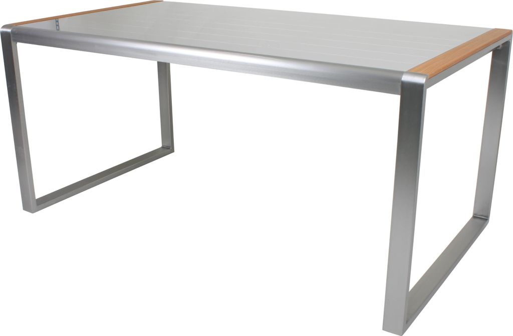 Gartentisch ANTON rechteckig - Kunststoff, Hellbraun, 160x90x74cm | Terrassentisch Wetterfest Outdoor Tisch