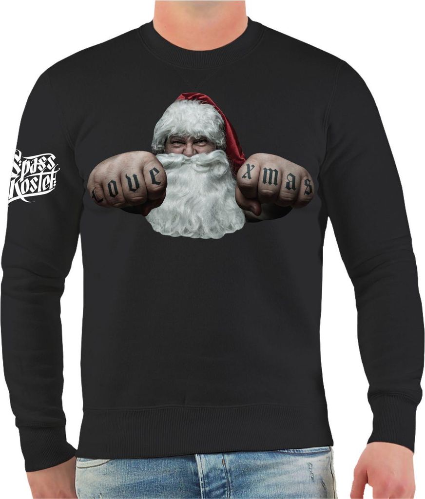 Herren Sweatshirt Santa Love X-MAS