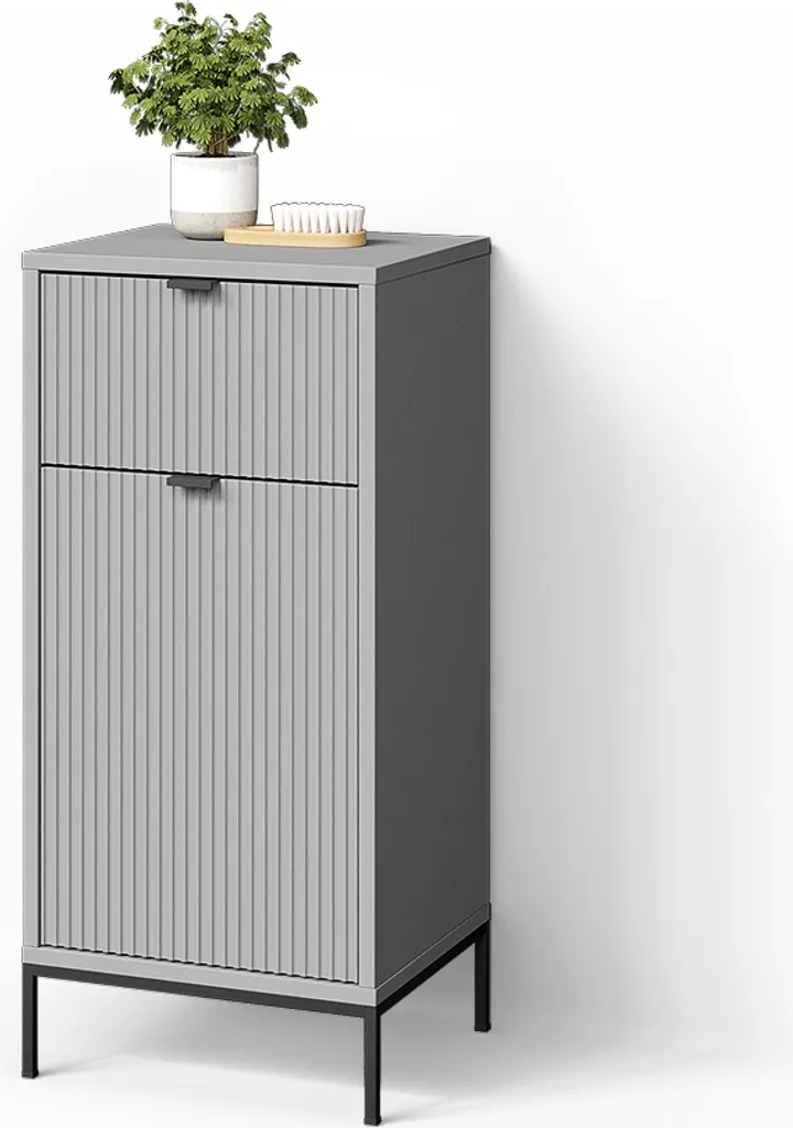 Mobiletto Bagno Salvaspazio Livinity ATERNO Grigio - Facile Montaggio