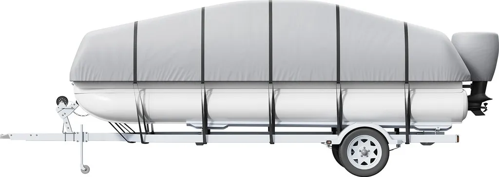 Copertura Pontone 19-20 ft 800D Impermeabile e Rimorchiabile | Tessuto Marino - 10